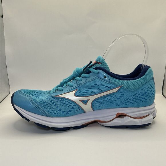 Mizuno Wave Rider 22 Women’s 8 Blue Aqua Teal Running Shoes Lightweight Sneaker - Picture 11 of 16